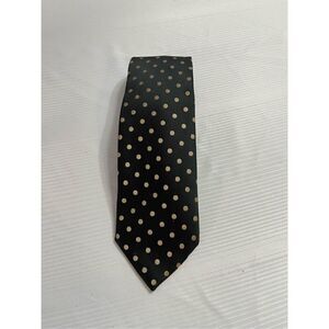 Mort Wallin Black Tan Polka Dot Tie Neck Tie